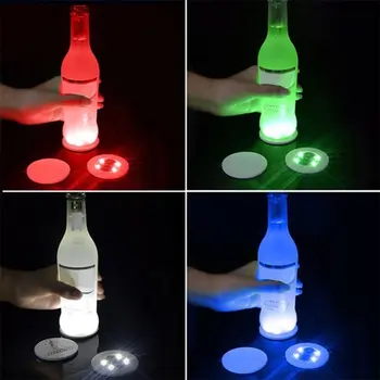 Butelio Etiketės Padėkliukai Alaus Kokteilis LED Šviesos Miestelyje Šviesos Butelis LED Šviesos Taurės Lipdukas Kilimėlis Baras Klubo Apdaila Žibintai