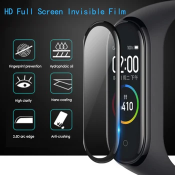 1/2/3/5vnt 3D Apsauginė Stiklo Plėvelė Xiaomi Juosta 5 Screen Protector Nulio Įrodymų Xiaomi Band5 Minkštas Kino Smart Watchband