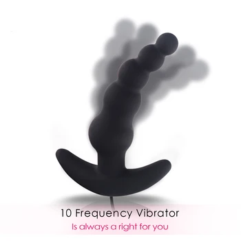10 Greičio Analinis Granulės Vibratorius Butt Plug Klitorio Stimuliatorius Moterų Masturbacija Vyrų Prostatos Massager Sekso Žaislas, skirtas Suaugusiųjų