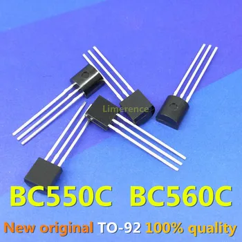 100VNT/daug BC550C + BC560C kiekvieną 50pcs BC550 BC560 TO92 Tranzistorius CINKAVIMAS-3 45V 0.1 A-92 Naujas Originalus BC550C BC560C