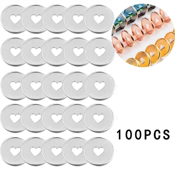 100VNT Plastiko Privalomas Diskai Discbound Plėtra Diskai Širdies Žiedai Segtuvų Grybų Skylę Palaidų Lapų Žiedas 