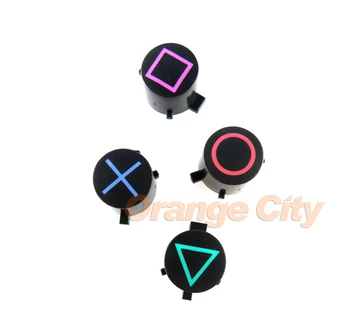 10set juoda pilka spalva ABXY mygtuką Ratas Kvadrato Trikampio ABXY Mygtuką PlayStation 4 PS4 slim pro Valdytojas, Remontas, Dalys
