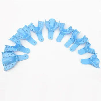 10vnt Plastiko Dantų susidaro Įspūdis, Padėklai, Plastikiniai Dantų Protezų Įspūdis, Padėklai Centrinio Tiekimo Dantų Turėtojas Įspūdį Dėklas