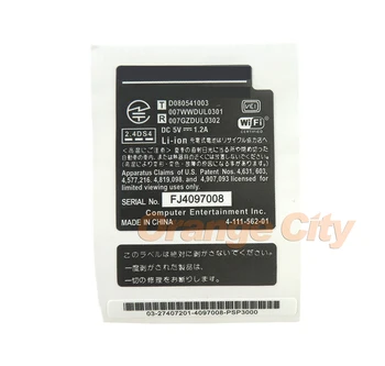 1pc 10vnt už PSP1000 2000/3000 Shell Lipdukas Shell Baterija, Sandėlis, Etiketės Garantija Etiketės Lipduko brūkšninį Kodą