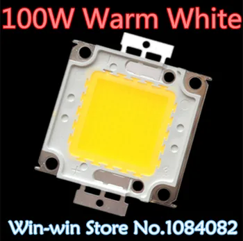 1PCS 100W 100W LED šiltai balta LED Integruota Didelės Galios Lempos Karoliukai tetragonum Balta 3000mA 32-34V 8000-9000LM 24*40mil