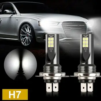 1pcs Naujų Automobilių H7 LED Rūko žibintų 24W Super Šviesus 6000K Komplektas, Baltos Mažos Lemputės priekinių Žibintų T7P9