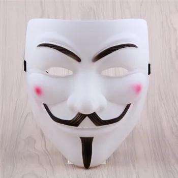 1pcs V for Vendetta Mask Helovino Maskaradas Baisu Šalies Prekių Cosplay Kostiumų Aksesuaras Rekvizitai Anoniminiai Kino Guy Fawkes