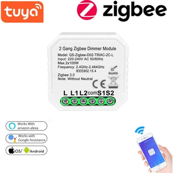 2/1 Gauja Tuya ZigBee 3.0 Smart Wifi Stiprumą Nėra Neutralus Relay Protingo Namo Automatizavimo Modulis Nuotolinio Valdymo Dirbti Su Alexa