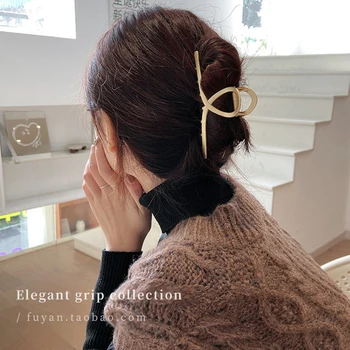 2021 Korėjos Metalo Geometrinis Plaukų Letena Moterims Moteriški Elegantiškas Plaukų Aksesuarai Kryžiaus Krabų Vonia, Plaukų Įrašą Mados Mergaitė Galvos Apdangalai