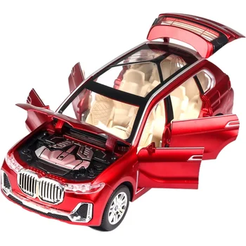 2021 NAUJAS 1:24 BMW X7 Automobilio Modelį Lydinio Automobilių lydinio Žaislas Automobilio Modelį Traukti Atgal, Vaikų Žaislas Kolekcionuojamų Žaislai Vaikams Dovanų