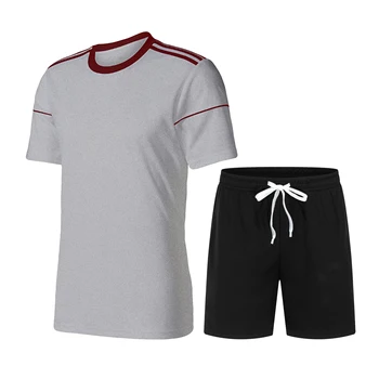 2021 Naujas Mados Vasaros Vyrų Juostele Greitai-Džiovinimo T-Shirt + Sporto Kvėpuojantis Šortai Mados Verslo Atsitiktinis Smėlio Paplūdimio Kostiumas