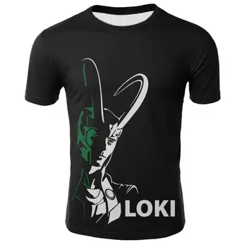 2021 Naujas Vasaros Vyrų Mados T-shirt Piktadarys Tamsius Pasaulio Loki 3D Spausdinimo T-shirt Jaunimo Laisvalaikio Harajuku trumpomis Rankovėmis Apvalios Kaklo
