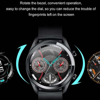 2021 Smart Watch Vyrų Fitneso Tracker Sporto Juosta Laisvai Suktis Bezel Muzikos Užsakymą Dial IP67 atsparus Vandeniui 1.28