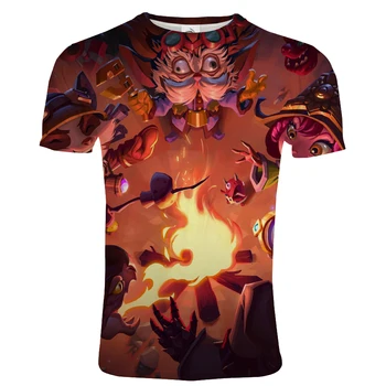 2021 žaidimo stilius LOL-League of Legends 3D atspausdintas T-shirt vasarą karšto pardavimui, vyrų ir moterų atsitiktinis O-kaklo mados hip-hop ' o T-shirt