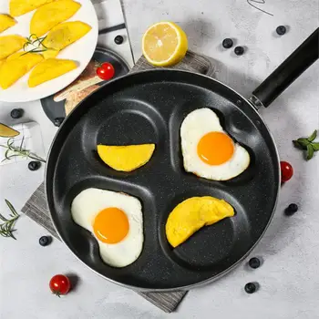 24.5 cm 4-hole Omletas Visos Kiaušiniai, Kumpis Blynas Maker Keptuvės Non-stick Ne Naftos-dūmų Pusryčiai Grill Pan Puode