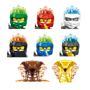 24Pcs Ninjas Minifigures Blokai Pobūdžio Wu, Zane, Jay Cole Lėlės Veiksmų Mini Duomenys Vaikų Švietimo Žaislai Vaikams Dovanų
