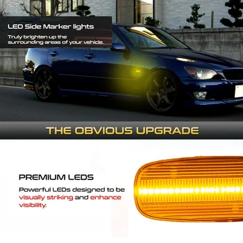 2vnt LED Šoninis Gabaritinis Žibintas, Skirtas Lexus IS200 300 LS430 Scion xB 
