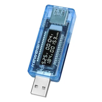 3 1. LCD Mobiliojo Baterija Testeris Energijos Detektorių Įtampa Srovės USB тестер Įkroviklis Gydytojo 30% nuolaida Banko Testeris, Matuoklis Voltmete
