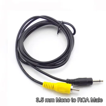 3.5 mm Mono Male Plug Jungtis į Vieną RCA Male AV Audio Video Kabelis Adapteris Laido Kompiuteris Nešiojamas MP3/MP4