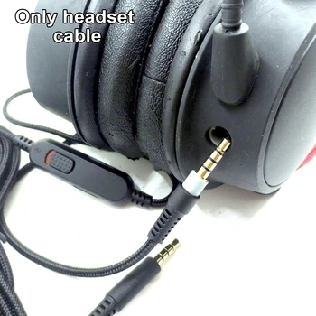 3.5 mm Nešiojamų Inline Išjungti Juodą Žaidimų Ausinės, Audio Kabelis Viela garso Valdymas Nuimamas Aux Laidas Nuimamas Hy.perX Debesis