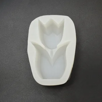 3D Geometrijos Tulpių Silikono Muilo Formos Žvakė Pelėsių 