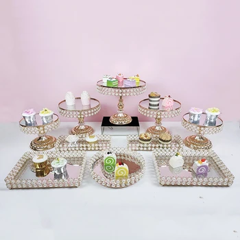 3pcs-12pcs Veidrodėliai Tortas Stovi Dekoravimo Vestuvių Cupcake pearl tortas stovi kostiumas