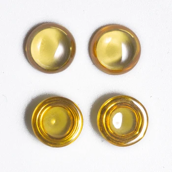 4.0~12mm Apvalios Formos Aukso Geltonos Cabochon Sintetinių Kubinių Zirconia Kubinis Cirkonis Akmuo
