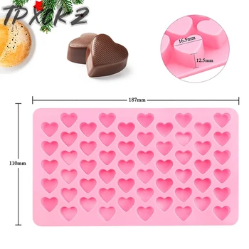 55 Skylių Mini Širdies Silikono Tortas Pelėsių Šokoladas Slapukai Kepimo Formos Ledo Kubelių Muilo Pelėsių Cupcake Įrankis Virtuvėje Kepimo Priedai