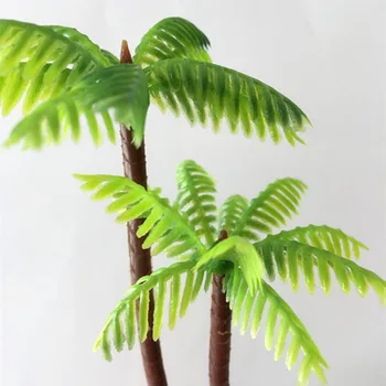 5vnt/set Mini Kokoso Palmių Augalų Amatų Micro Kraštovaizdžio Namų Akvariumo Dekoras