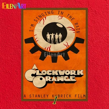 A Clockwork Orange Retro Kraftpopieris Filmo Plakatas Namų Meno Apdailos Plakatai