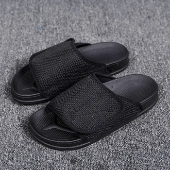 Akių sandalai uždarytas toe vyrų mados dizaineris mens skylė ne slydimo batų lengvas vietnamas vasarą paplūdimio kvėpuojantis platforma
