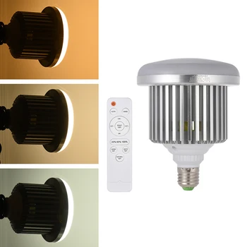 Andoer E27 50W LED Foto Studija Lemputės, Lempos, Reguliuojamas Ryškumas 3200K~5600K w/Nuotolinio Valdymo Vaizdo Lemputė AC185-245V