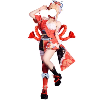 Anime Genshin Poveikio Yoimiya Žaidimas Kostiumas Kasdien Suknelė Kimono Subtilus Vienodas Cosplay Kostiumas Helovinas Moterims, Nemokamas Pristatymas 2021New