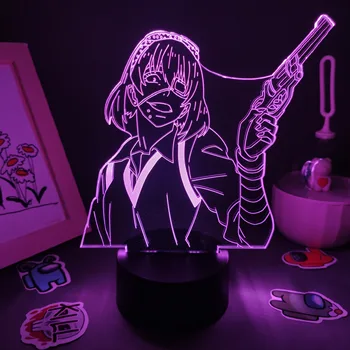 Anime Kakegurui Pav Midari Ikishima LED RGB Naktį Žibintai Kietas Dovana Draugui Lavos Lempa, Vaikų, Miegamojo staliukas Dekoras