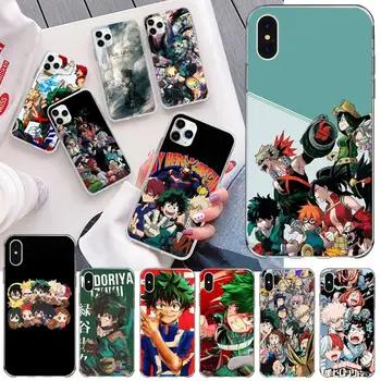 Anime Mano Herojus akademinės bendruomenės deku bakugou Boku no Herojus akademinės bendruomenės Telefono dėklas skirtas iPhone 11pro XS MAX 8 7 6 6S Plus X 5S SE 2020 XR dangtis