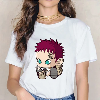 Anime Naruto Moterys T-shirt Hatake Kakashi Mielas Uzumaki Naruto Kawaii marškinėliai Mergaitėms trumpomis Rankovėmis Harajuku Estetinės Drabužiai