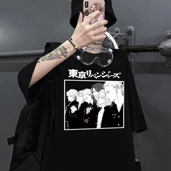 Anime Tokyo Revengers Atspausdintas T-shirt Vyrams Vasaros T-shirt Viršuje Harajuku