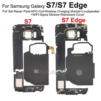 Aocarmo 1Set Samsung Galaxy S7 Krašto Belaidžio Įkrovimo Ritė NFC Modulio Garsiakalbis Signalo Antena Flex Kabelis Pakeitimo Dalis