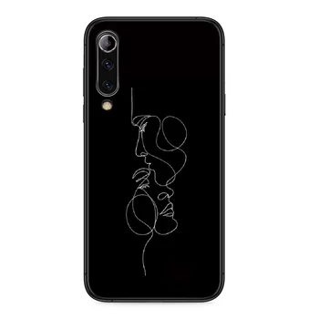 Art Line Mergina Kūno Telefoną atveju Xiaomi Mi 6 8 A1 Note3 A2 9 CC9 9T A3 SUMAIŠYKITE 2 2S 3 9 Lite SE Pro black atgal tpu bamperis 3D Etui