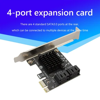 ASM1064 SATA PCI-e adapterį 4-port SATA 3.0 PCIe x1 GEN3 plėtra yra suderinama su PCI-E X4/X8/X16 6Gbps