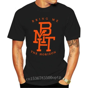 Atnešė Man Horizontas Orange Logotipas Black Marškinėliai Naujų Suaugusiųjų Bmth Populiarus Tagless Tee Marškinėliai