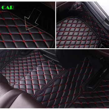 Automobilio Grindų Kilimėliai Skoda Octavia MK3 5E 2013 2016 2017 2018 užsakymą Kilimai automobilių 3d odos tekstūra
