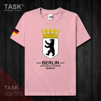 Berlyne vokietijos susivienijimo Vokietija Europoje turistų miestas suvenyrų mens sporto marškinėliai mados dizaino viršūnes 100 medvilnės basic tee 20