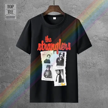 Brand T-Shirt Vyrai 2018 Mados Mens Juoda T-Shirt, Kad Stranglers Polaroid Raudona Nuotrauka Punk Rock 1977 S 5Xl
