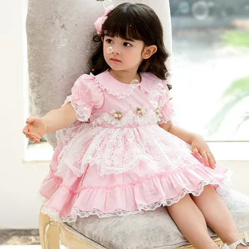 Cekcya Baby Girl Ispanijos Lolita Princess Suknelės 2021 M. Vasaros Vaikų Nėrinių Turkija Derliaus Kamuolys Suknelė Kūdikio Gimtadienio Suknelė