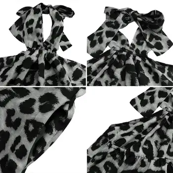 Celmia Moterų Leopardas Spausdinti Derliaus Ilga Suknelė 2021 Mados Seksualus Apynasrio Rankovių Sūpynės Maxi Vestido Atsitiktinis Prarasti Paplūdimys Sundress