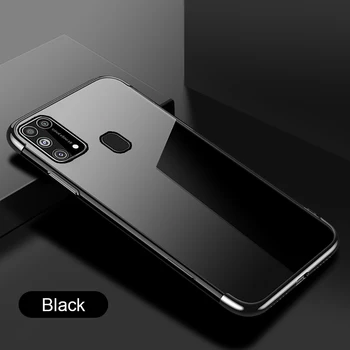 Coque Electroplate telefono dėklas Samsung Galaxy M30S M21 M30 S silikono Danga minkšta skaidraus plono galinį dangtelį funda TPU