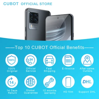 Cubot X50 8GB Išmanųjį telefoną su NFC 64MP Quad Kamera 32MP Selfie 128 GB ROM 6.67