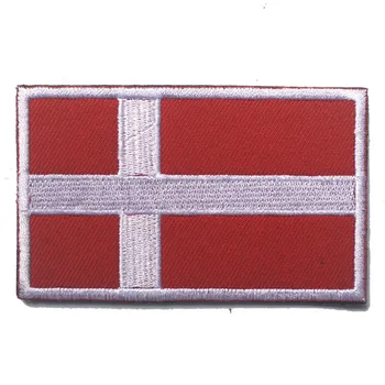 Danijoje danijos vėliava siuvinėjimo pleistrai už drabužių, drabužių, lipdukų Kablys/Kilpa 8*5CM