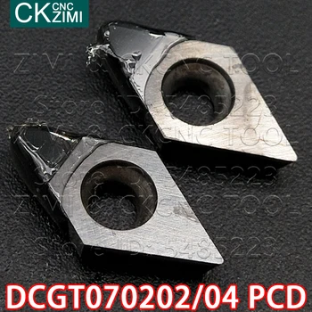 DCGT070202 politikos suderinamumo vystymosi labui DCGT070204 politikos suderinamumo vystymosi labui įterpti Deimantinio disko aukštos kokybės Išorės Tekinimo įterpti Tekinimo Įrankis DCGT 0702 Vario aliuminio